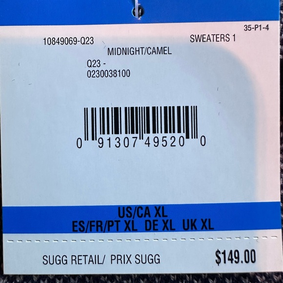 Anne Klein Black Coat with Cream Windowpane Grid - Picture 5 of 5